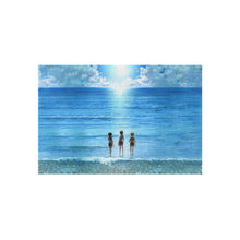 Load image into Gallery viewer, 3 friends contemplating the ocean Rug
